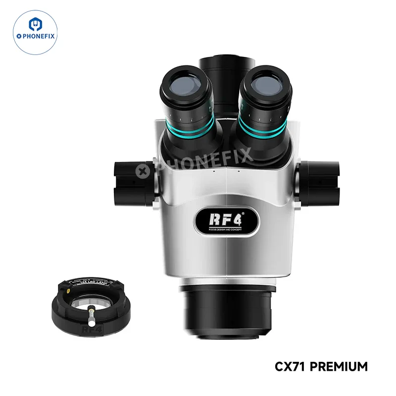 RF4 CX71P 6.5-65X Trinocular Stereo Microscope with Stand & Camera - Image 7