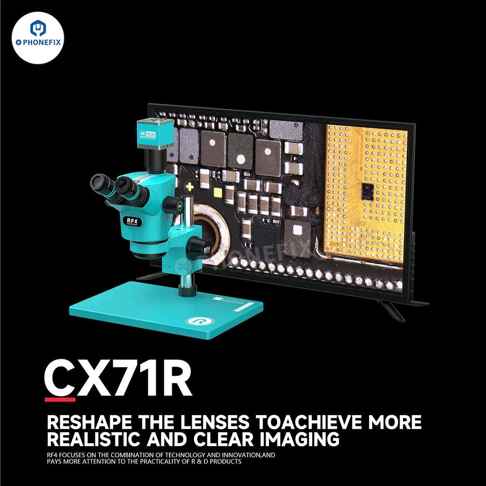 RF4 CX71R 6.5X-65X Trinocular Stereo Microscope for Phone Repair - Image 2