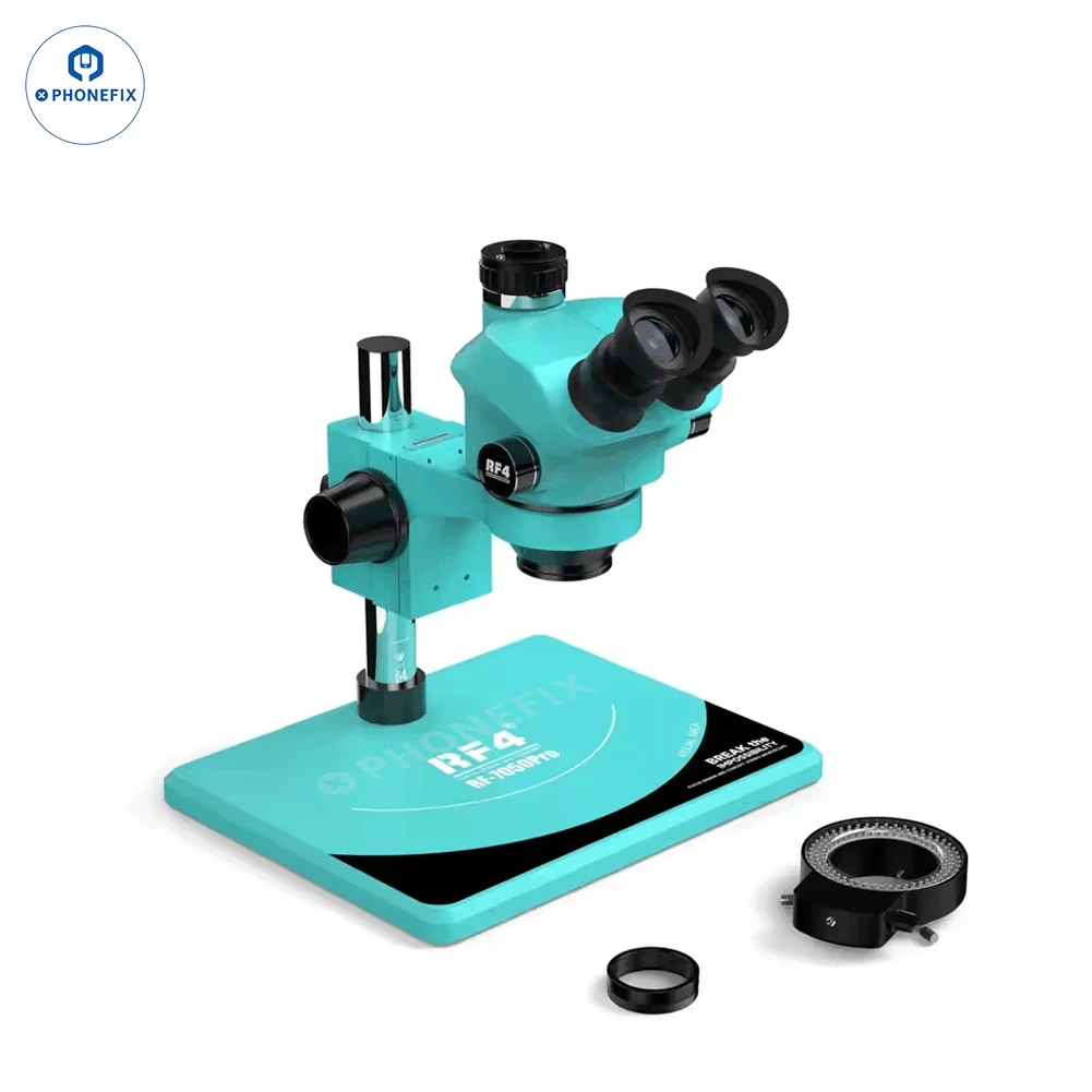 RF4 HD Trinocular Stereo Zoom Industrial Microscope For PCB Repair - Image 21