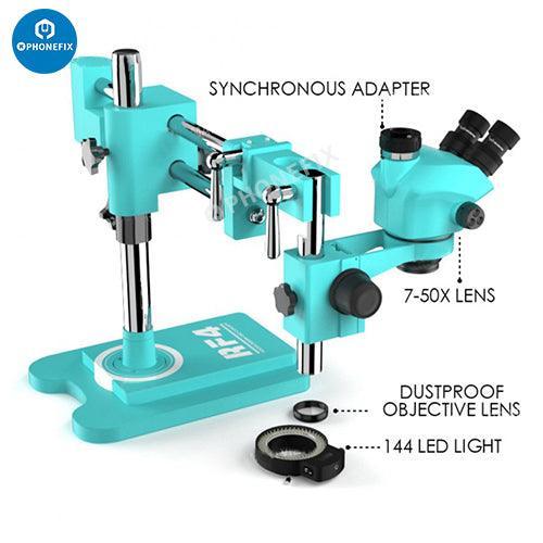 RF4 HD Trinocular Stereo Zoom Industrial Microscope For PCB Repair - Image 5
