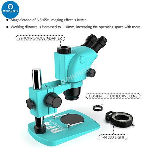 RF4 HD Trinocular Stereo Zoom Industrial Microscope For PCB Repair - Image 6