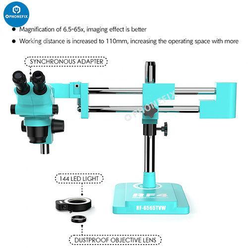 RF4 HD Trinocular Stereo Zoom Industrial Microscope For PCB Repair - Image 7