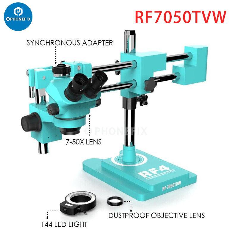 RF4 HD Trinocular Stereo Zoom Industrial Microscope For PCB Repair - Image 9