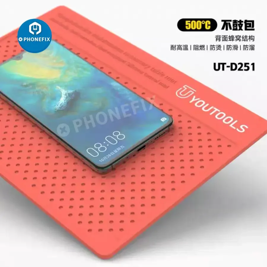 RF4 Heat Insulation Silicone Pad Microscope Base Phone PC Repair Mat - Image 9