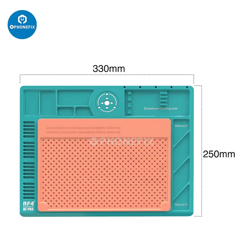 RF4 Heat Resistant Silicone Pad Aluminum Alloy Mat Microscope Base - Image 11