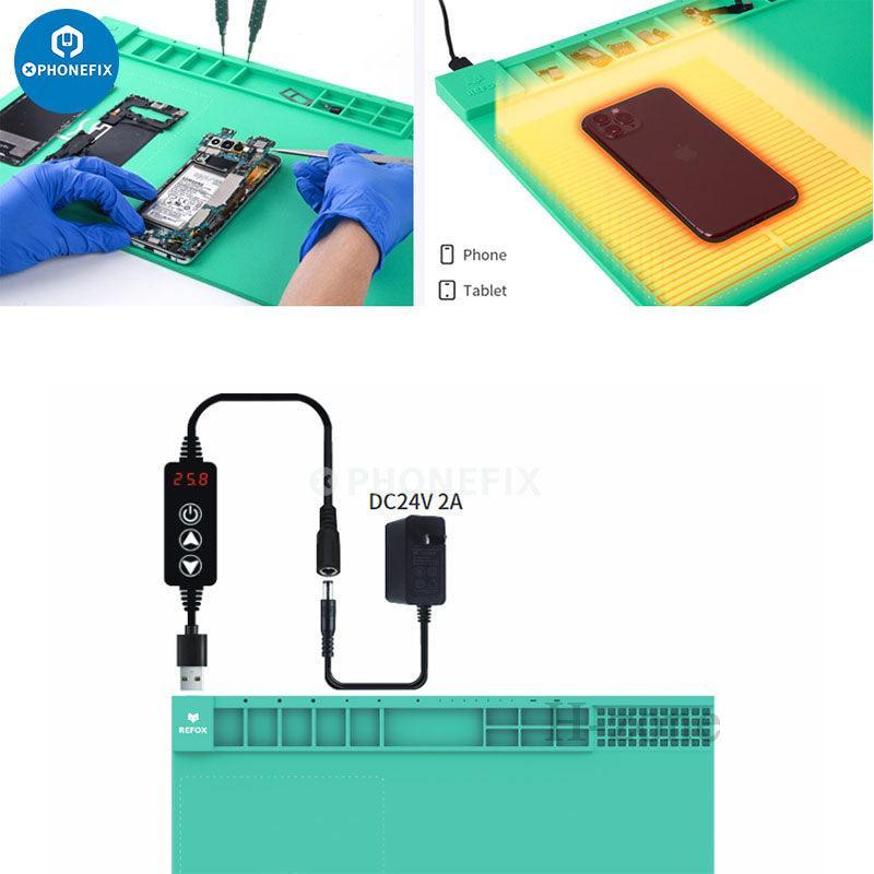 RF4 Heat Resistant Silicone Pad Aluminum Alloy Mat Microscope Base - Image 16