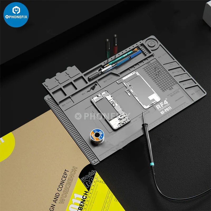 RF4 Heat Resistant Silicone Pad Aluminum Alloy Mat Microscope Base - Image 3