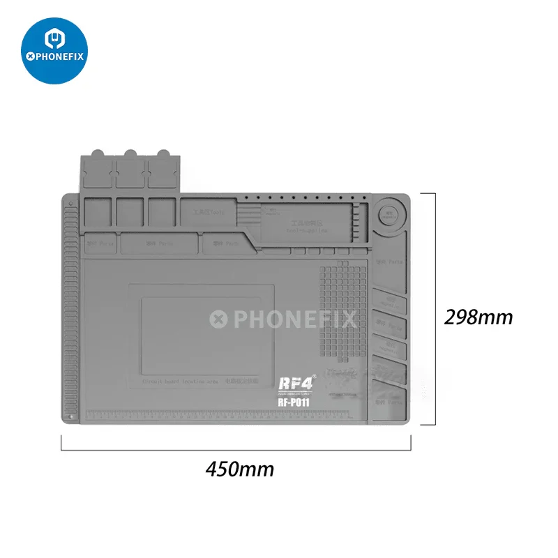 RF4 Heat Resistant Silicone Pad Aluminum Alloy Mat Microscope Base - Image 4