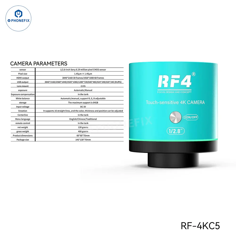 RF4 Microscope 2K 4K Ultra HD Camera for Mobile Phone Repair - Image 17