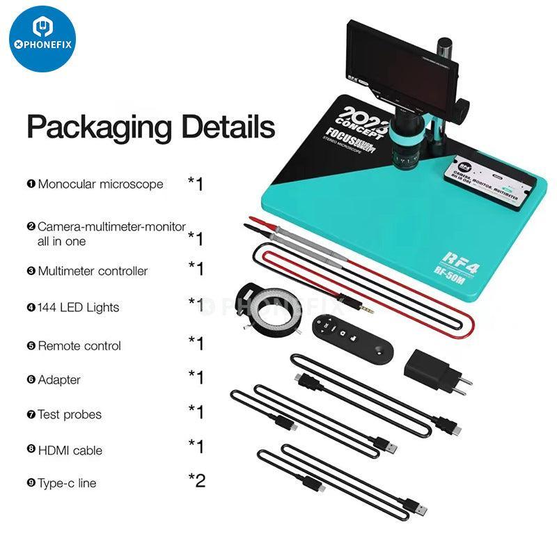 RF4 RF-50M Digital Microscope Multimeter Probes Welding Tester - Image 6