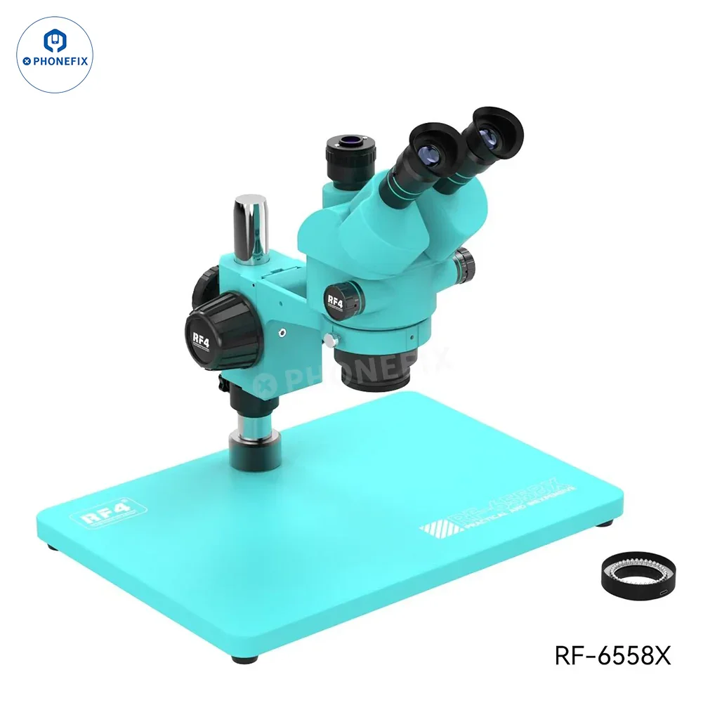 RF4 RF-6558X RF-6558PRO 6.5-58X Synchronous Trinocular Microscope - Image 4