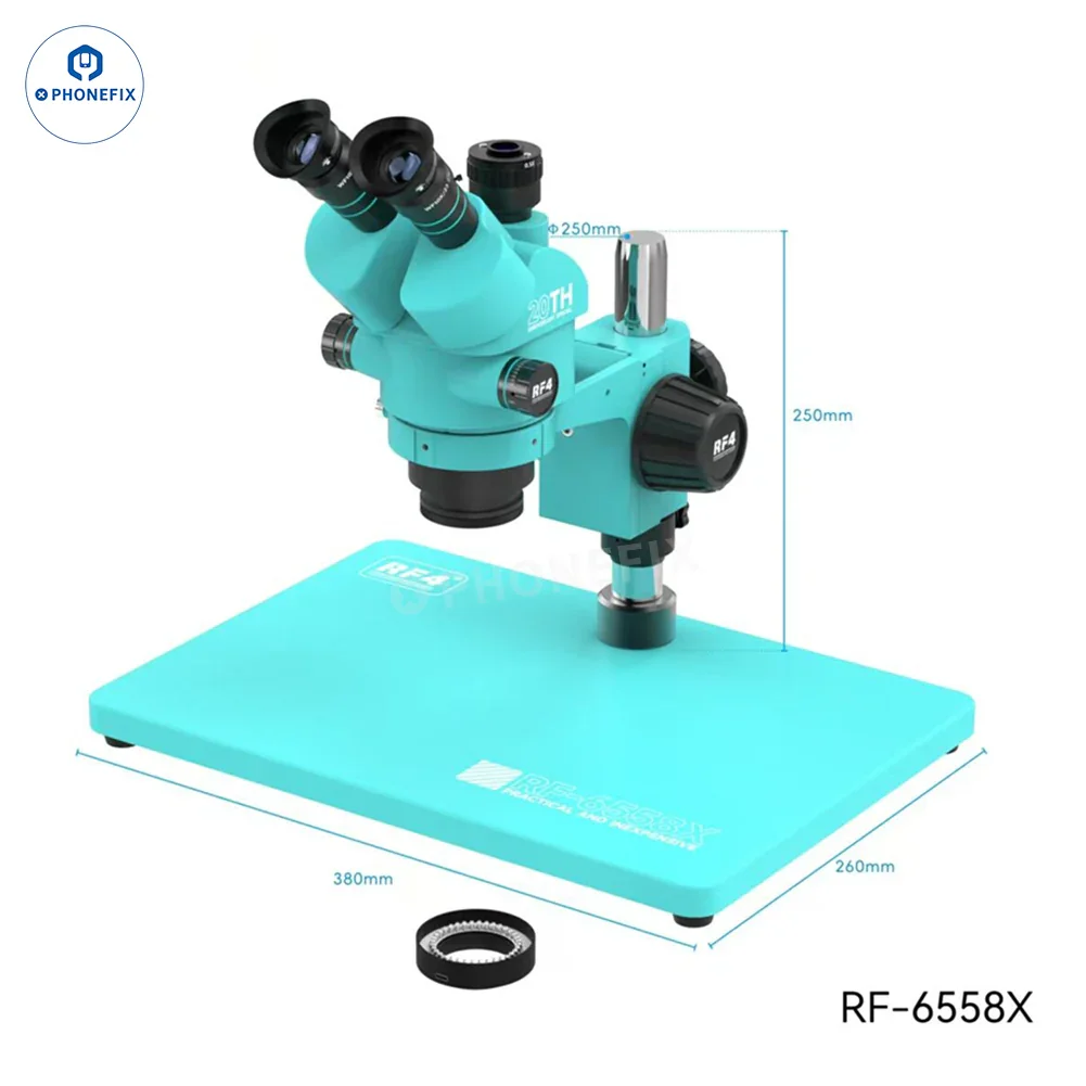 RF4 RF-6558X RF-6558PRO 6.5-58X Synchronous Trinocular Microscope - Image 6