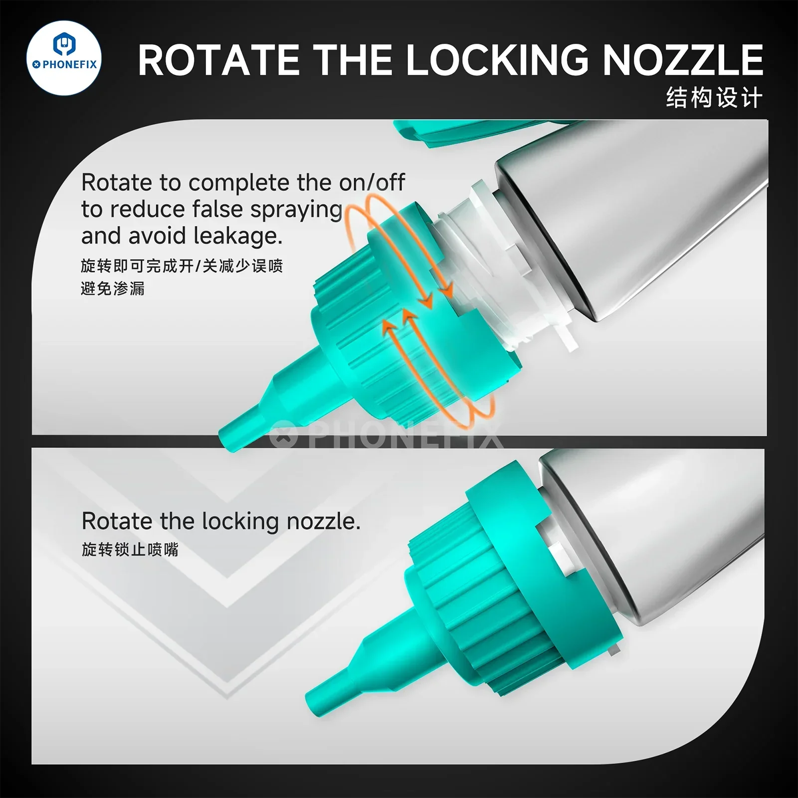 RF4 RF-B20 Alcohol Bottle Phone Repair Press-Type Liquid Dispenser - Image 5