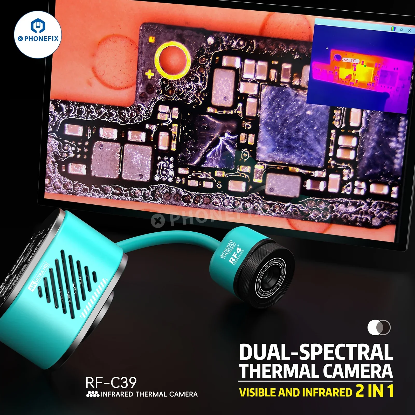 RF4 RF-C39 4K Camera Infrared Dual-Spectral Thermal Imager 2 In 1 - Image 2