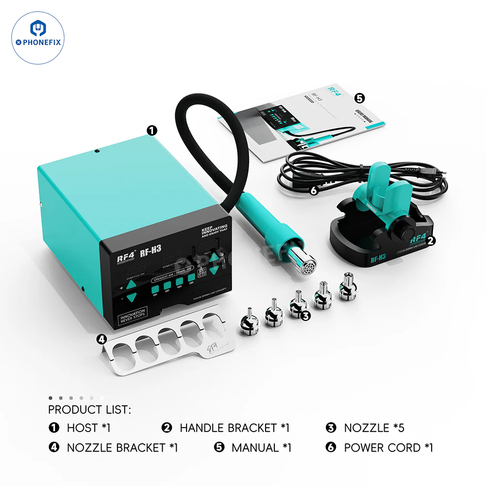 RF4 RF-H2 H3 H4 H5 Lead-free Hot Air Soldering Rework Station - Image 7