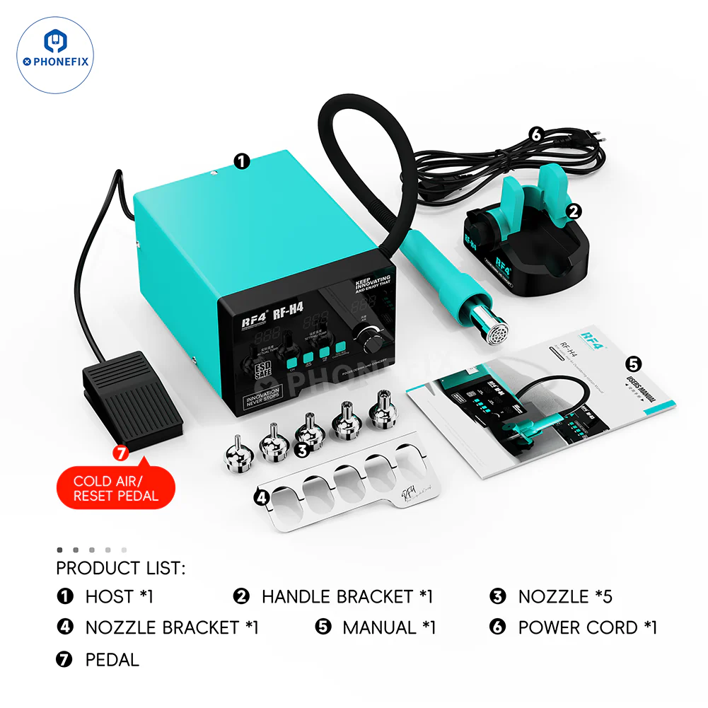 RF4 RF-H2 H3 H4 H5 Lead-free Hot Air Soldering Rework Station - Image 8