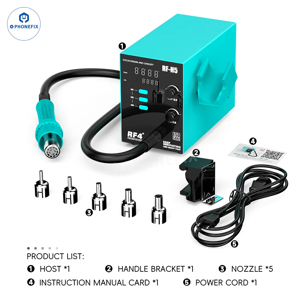 RF4 RF-H2 H3 H4 H5 Lead-free Hot Air Soldering Rework Station - Image 9