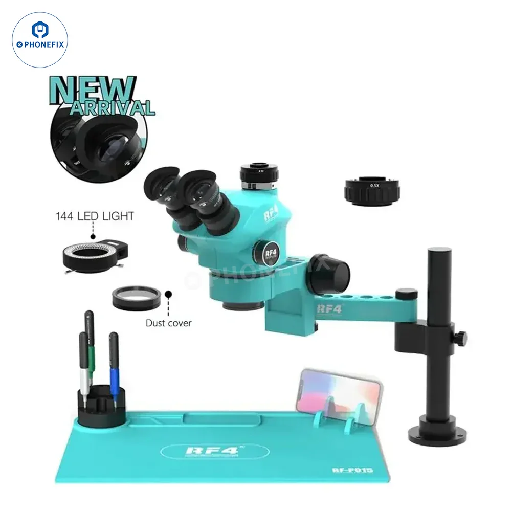 RF4 RF7050PRO FO19 Trinocular Stereo Microscope With Folding Swing Arm - Image 14
