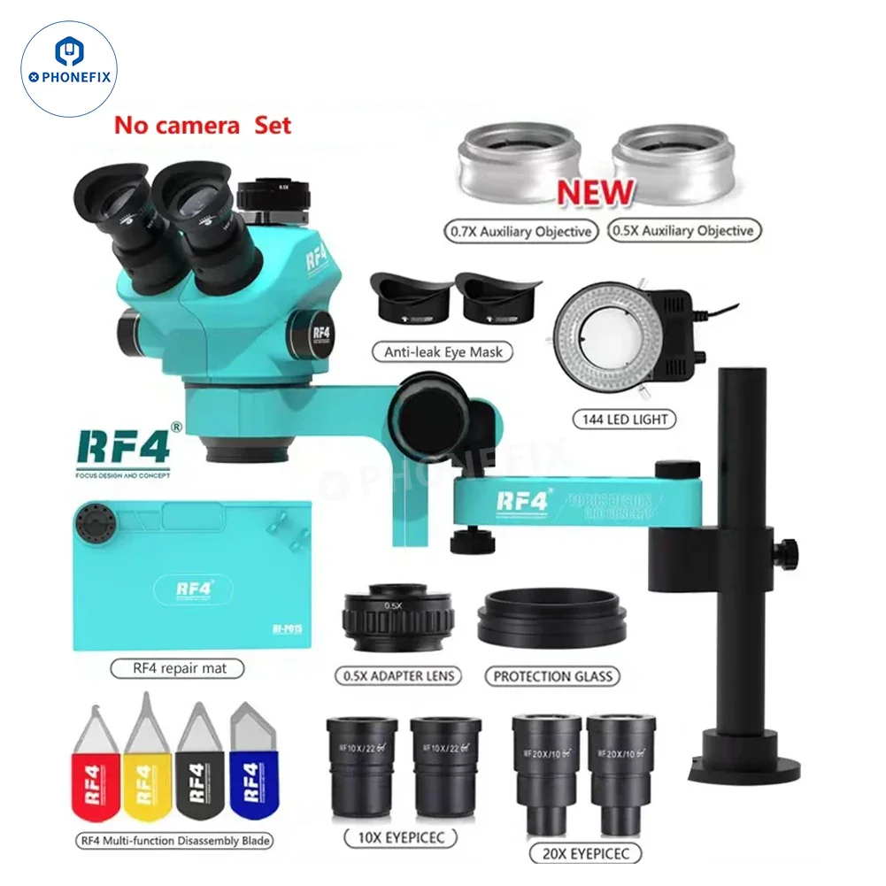 RF4 RF7050PRO FO19 Trinocular Stereo Microscope With Folding Swing Arm - Image 2