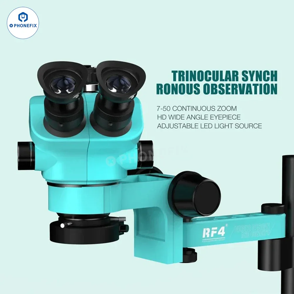 RF4 RF7050PRO FO19 Trinocular Stereo Microscope With Folding Swing Arm - Image 7