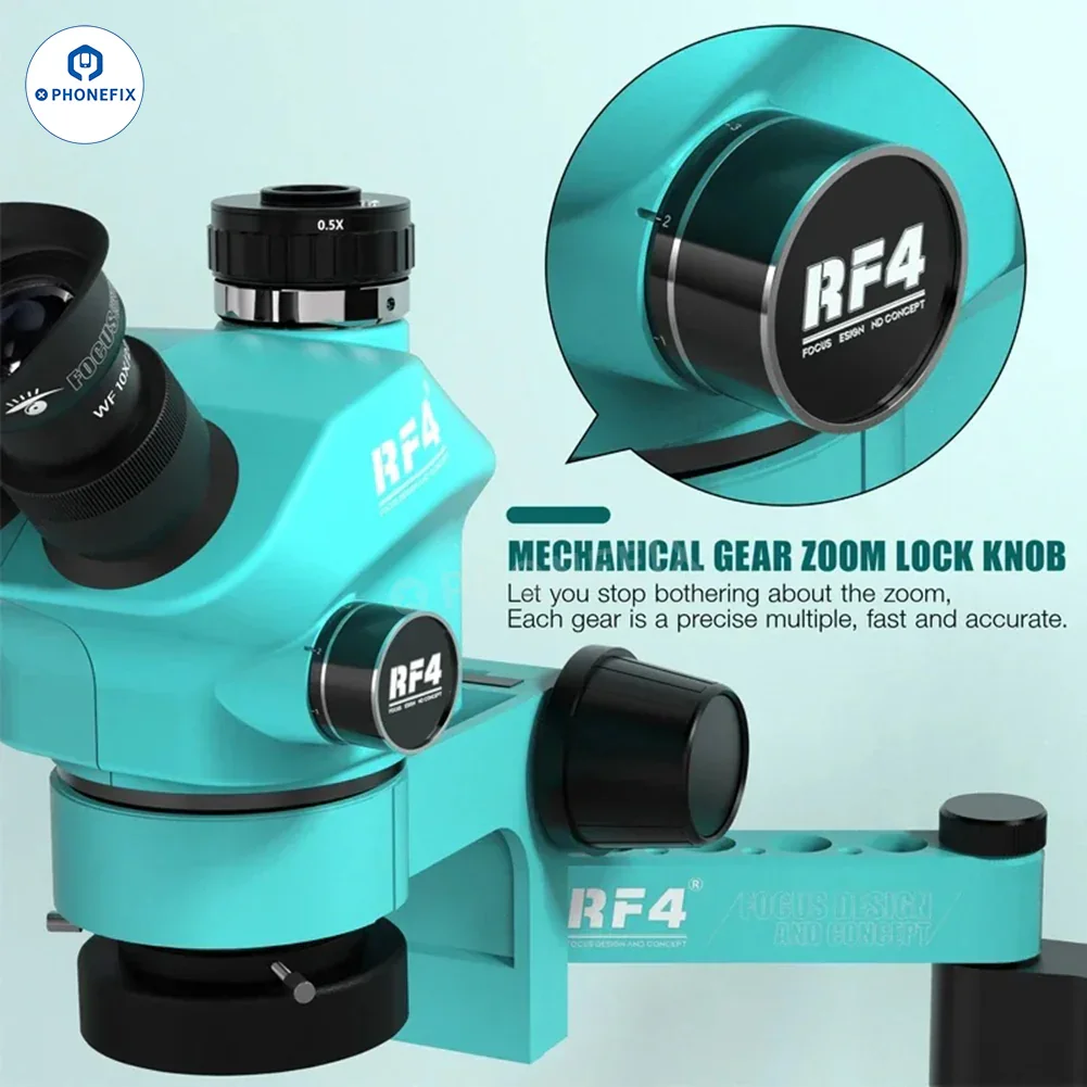 RF4 RF7050PRO FO19 Trinocular Stereo Microscope With Folding Swing Arm - Image 9