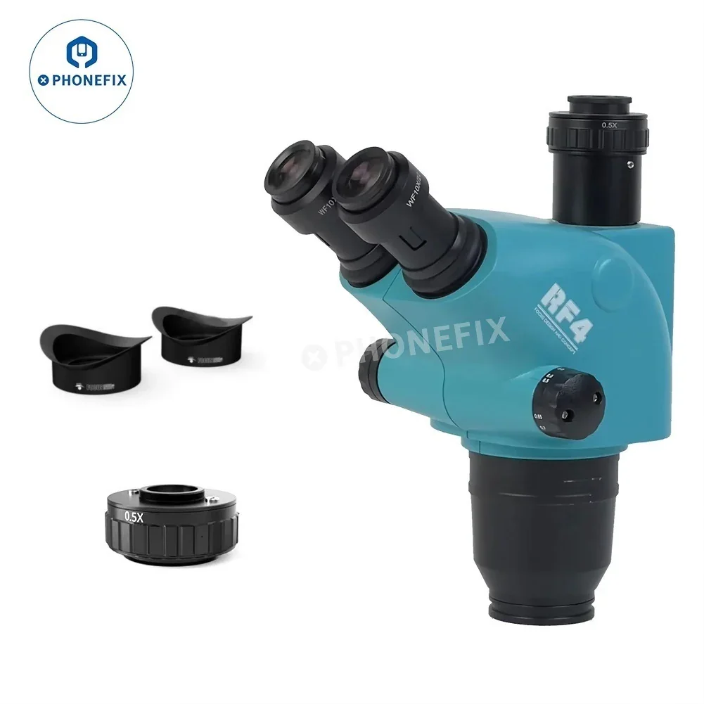 RF4 Simul-Focal Trinocular Zoom Stereo Microscope Head Barlow Lens - Image 8