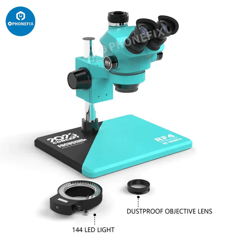 RF7050Pro 7-50X Zoom Trinocular Stereo Microscope With Alloy Base - Image 11