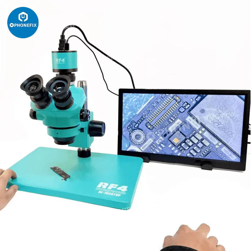 RF7050Pro 7-50X Zoom Trinocular Stereo Microscope With Alloy Base - Image 2