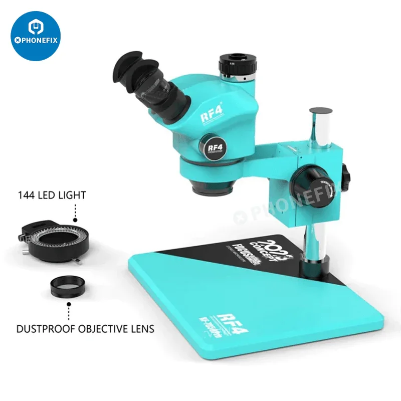 RF7050Pro 7-50X Zoom Trinocular Stereo Microscope With Alloy Base - Image 9