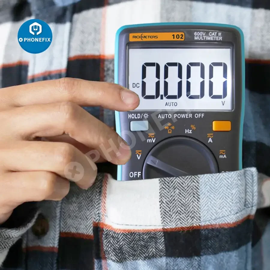 RICHMETERS 102 Pocket Digital Multimeter AC DC Voltage Tester - Image 6