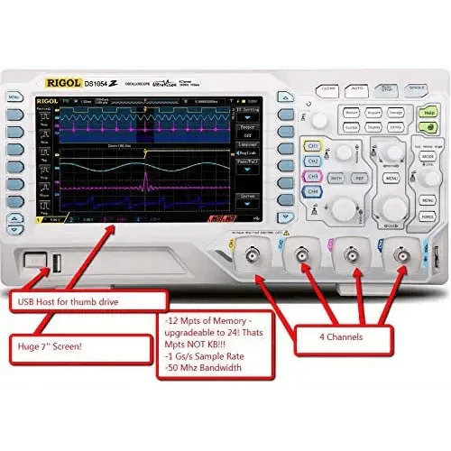 RIGOL Digital Oscilloscope DS1054Z Four Channels 50 MHz 24Mpts - Image 3