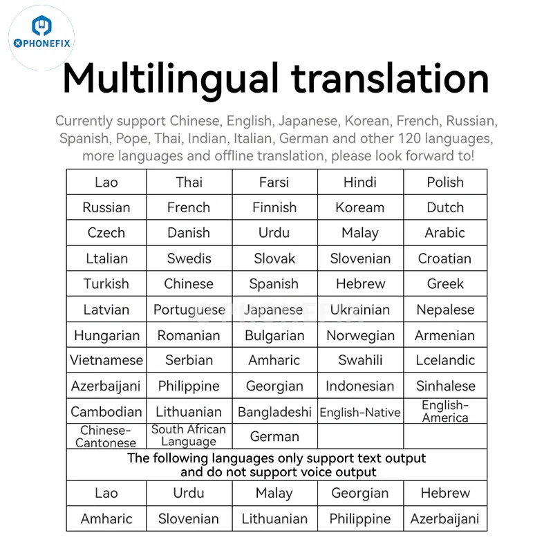 RK-X7 Multi-Language Translator Dual Screen Business Translation Tool - Image 7