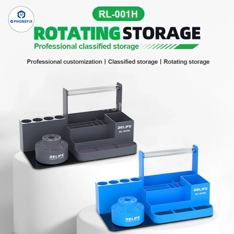 RL-001H Rotatable Storage Box Tweezers Tools Placement Rack - Image 2