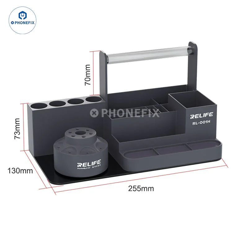 RL-001H Rotatable Storage Box Tweezers Tools Placement Rack - Image 5