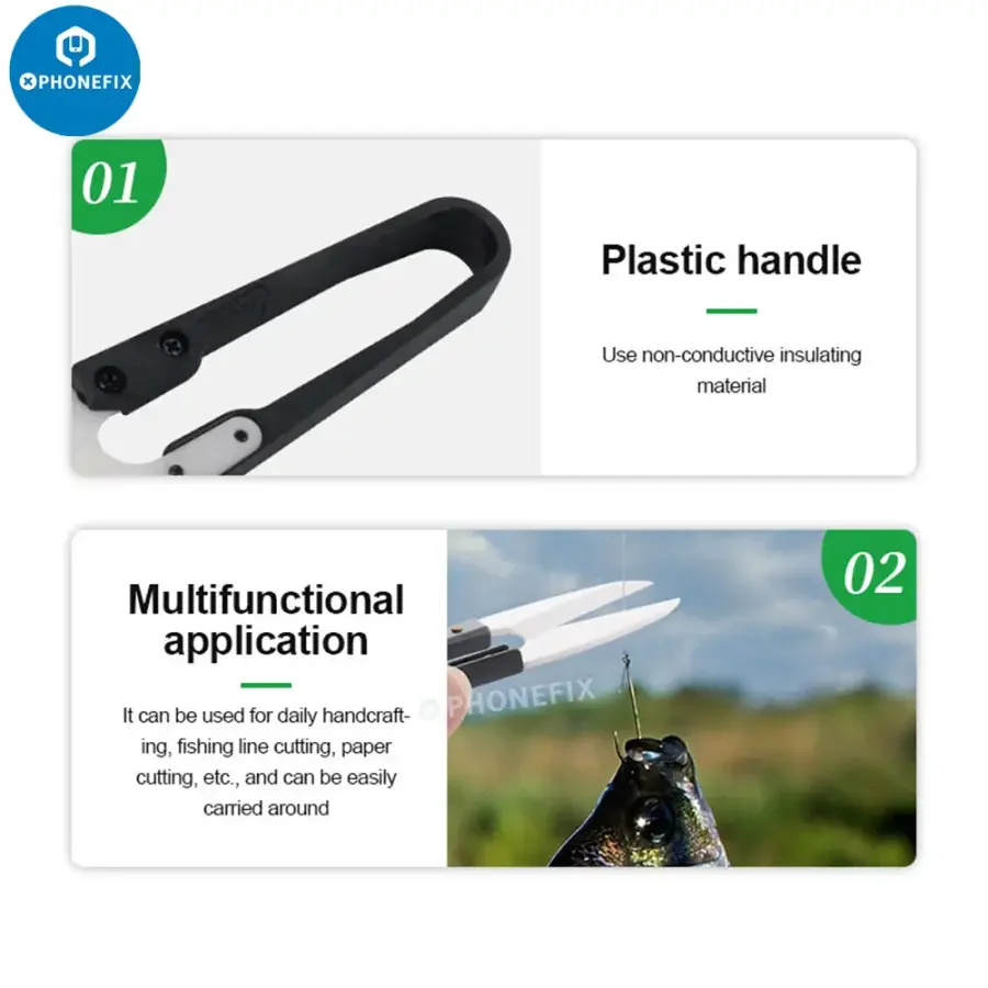 RL-102 Insulated Ceramic Scissors U-shaped Cutting Tool - Image 7