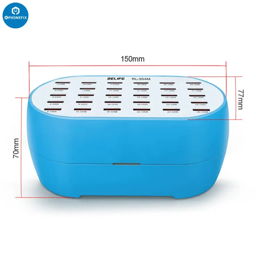 RL-304M 160W 30 Ports USB Charging Hub Smart Lightning Charger - Image 12
