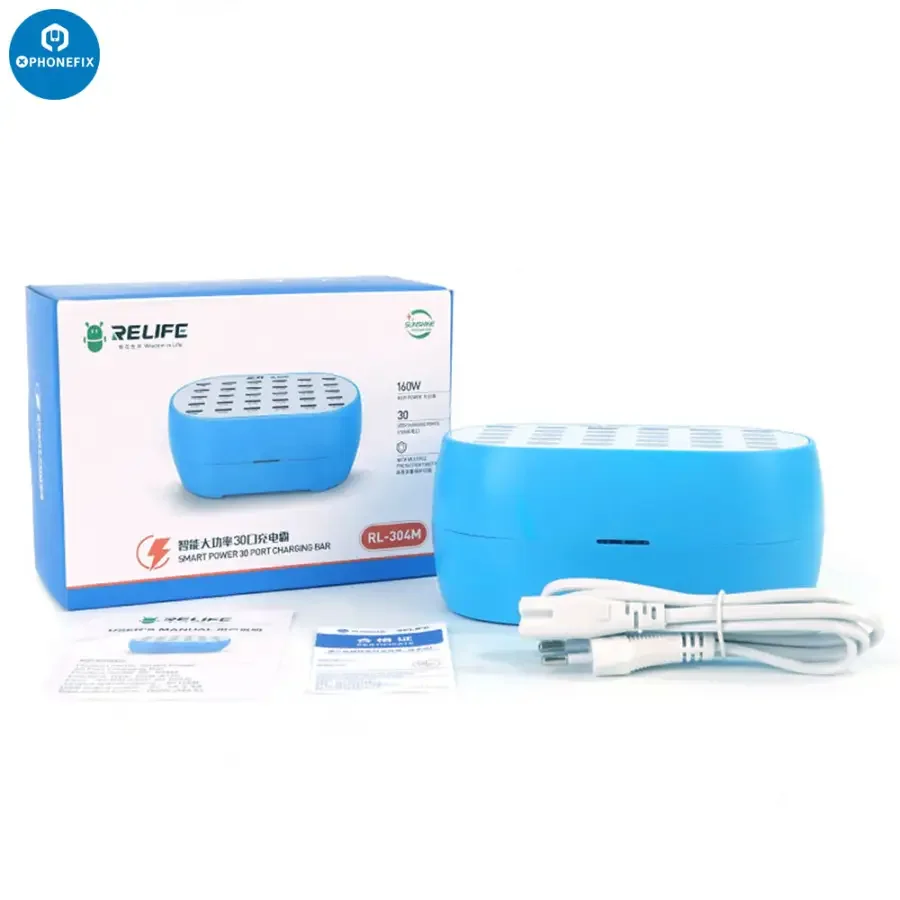 RL-304M 160W 30 Ports USB Charging Hub Smart Lightning Charger - Image 14