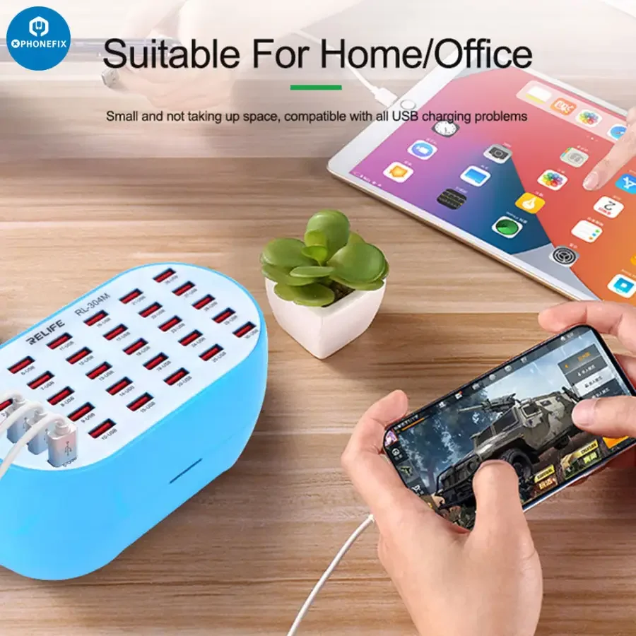 RL-304M 160W 30 Ports USB Charging Hub Smart Lightning Charger - Image 9