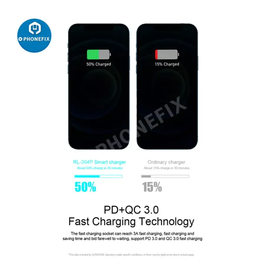 RL-304P/S Multi Port QC 3.0 USB Fast Charger Hub For iPhone Android - Image 8