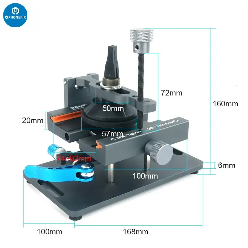 RL-601S Mobile Phone Rear Glass Cover Removal Tool Rotating Fixture - Image 16