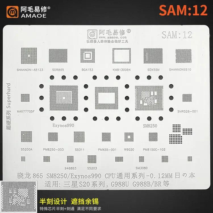 Samsung 0.12MM Universal Amaoe CPU BGA Reballing Stencil - Image 20