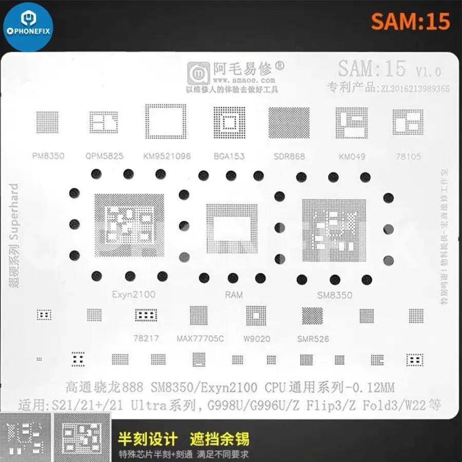 Samsung 0.12MM Universal Amaoe CPU BGA Reballing Stencil - Image 23
