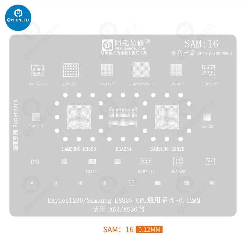 Samsung 0.12MM Universal Amaoe CPU BGA Reballing Stencil - Image 24