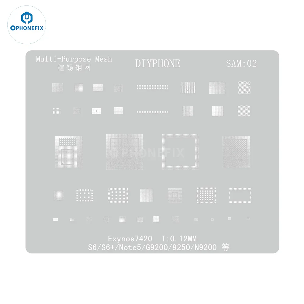 Samsung 0.12MM Universal Amaoe CPU BGA Reballing Stencil - Image 26