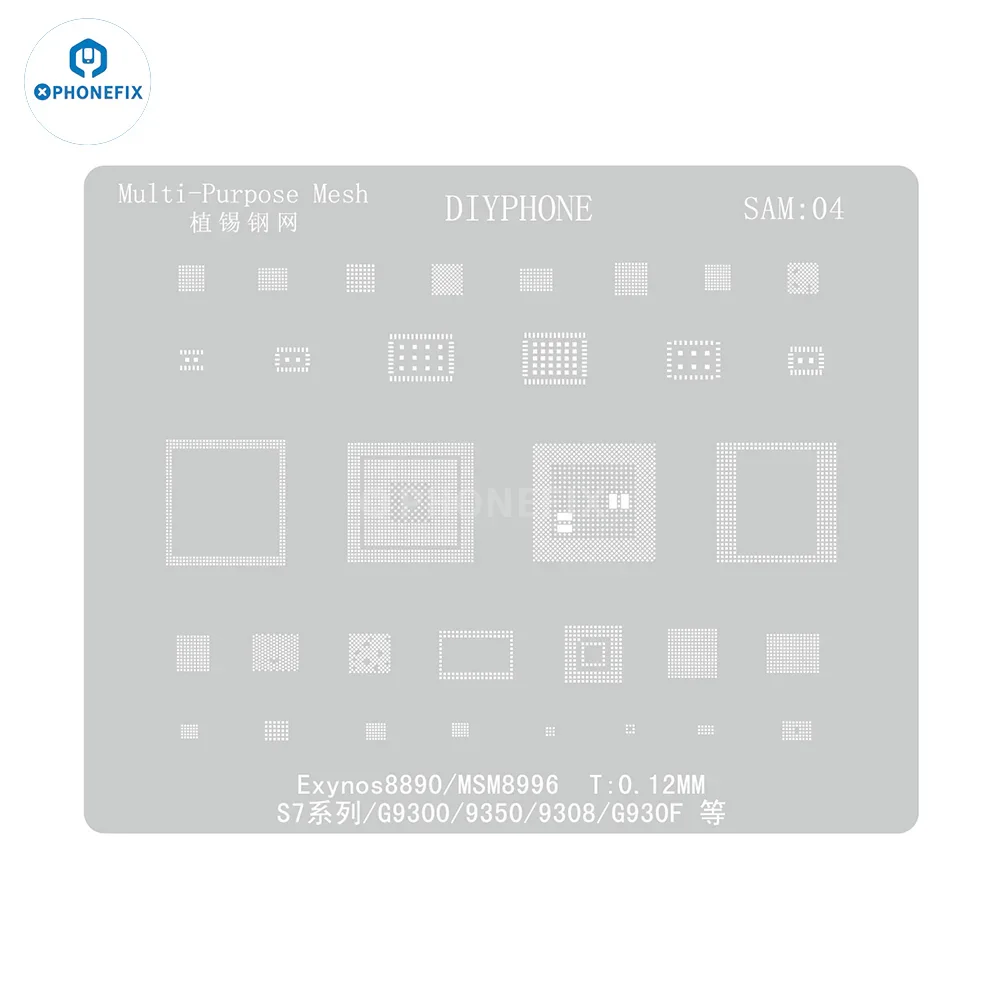 Samsung 0.12MM Universal Amaoe CPU BGA Reballing Stencil - Image 28