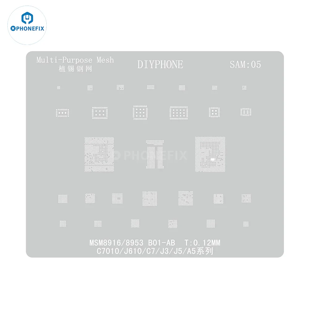 Samsung 0.12MM Universal Amaoe CPU BGA Reballing Stencil - Image 29