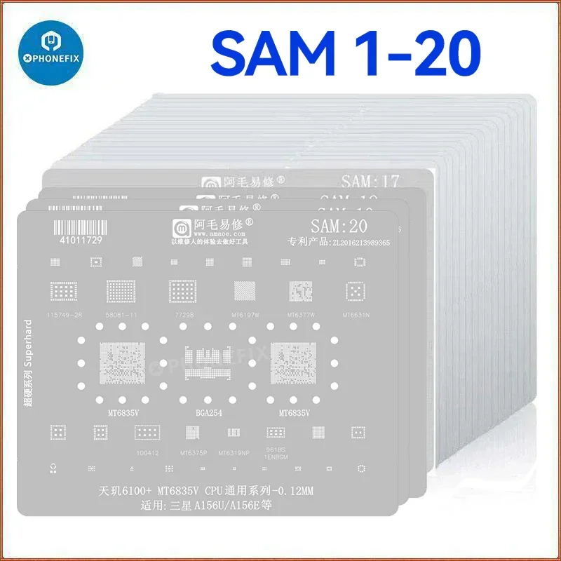 Samsung 0.12MM Universal Amaoe CPU BGA Reballing Stencil - Image 3