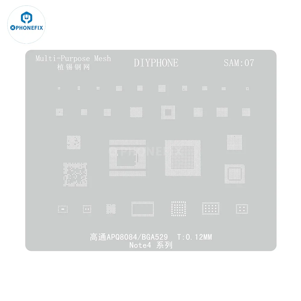 Samsung 0.12MM Universal Amaoe CPU BGA Reballing Stencil - Image 31