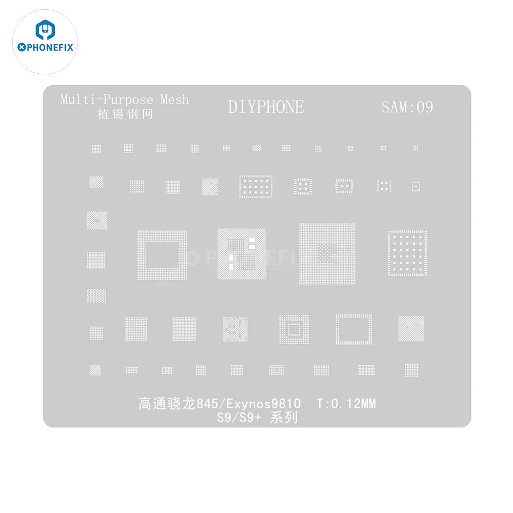 Samsung 0.12MM Universal Amaoe CPU BGA Reballing Stencil - Image 33