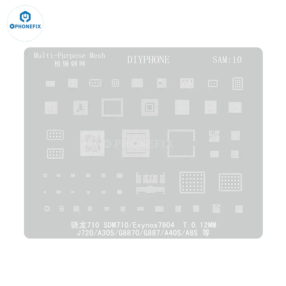 Samsung 0.12MM Universal Amaoe CPU BGA Reballing Stencil - Image 34